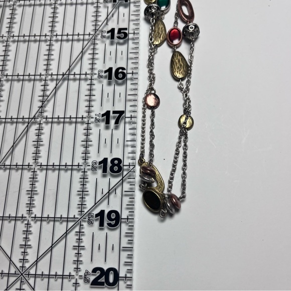 Long length 2-strands gold & colored jewels/18” - Picture 12 of 12